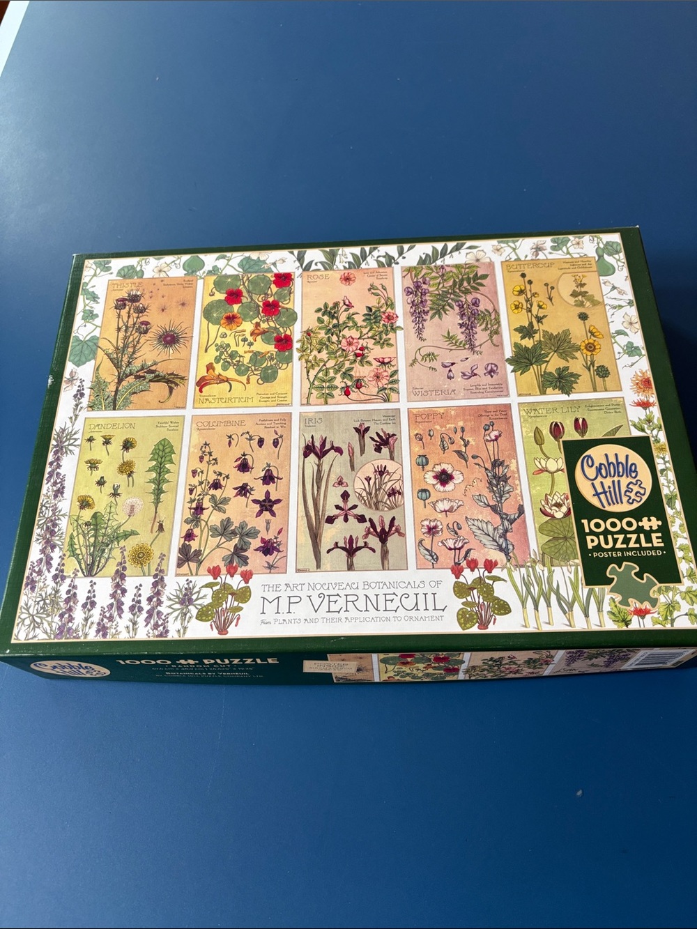 Cobble Hill 1000-Piece Botanical Puzzle - Green Floral Panels